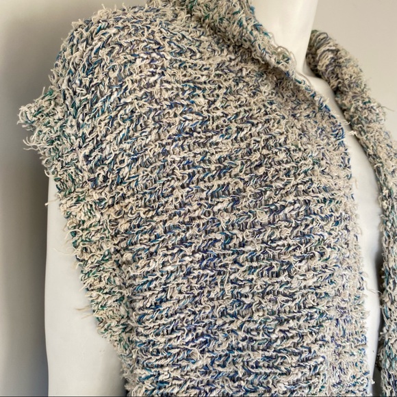 Free People open front long fuzzy cardigan hoodie XS - Picture 4 of 7